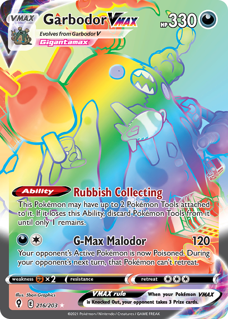 Garbodor VMAX (216/203) Holo Rare Holofoil