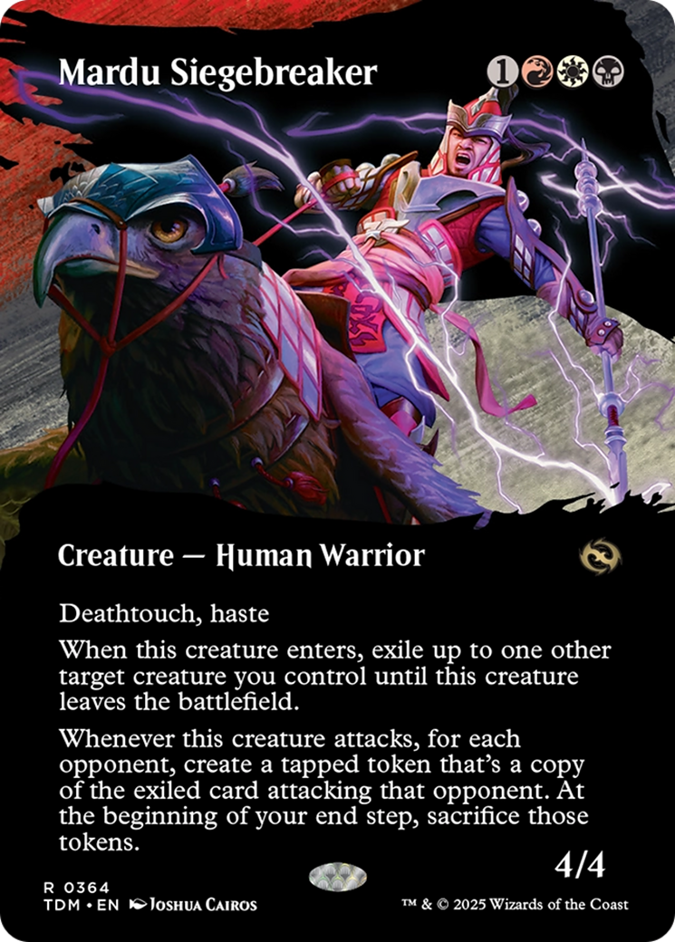 Mardu Siegebreaker (TDM-364): (Showcase) (Borderless) Foil