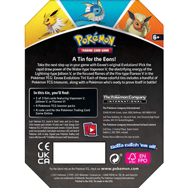 Eevee Evolutions Tin (Flareon V)