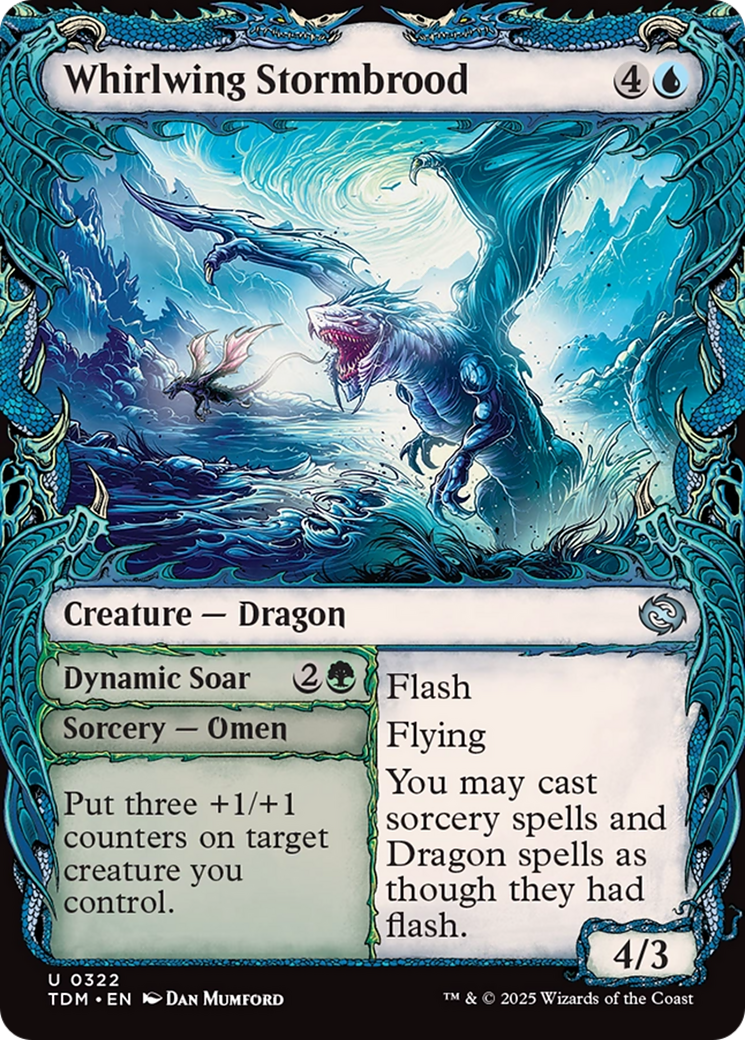 Whirlwing Stormbrood // Dynamic Soar (TDM-322): (Showcase) Foil