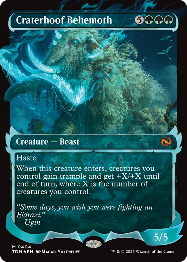 Craterhoof Behemoth (TDM-404): (Showcase) (Borderless) Foil