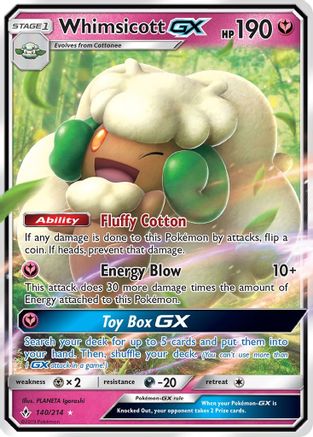 Whimsicott-GX (140) Holo Rare Holofoil