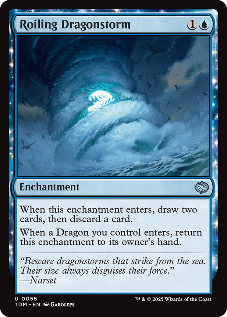 Roiling Dragonstorm (TDM-055): (enchantment) Foil