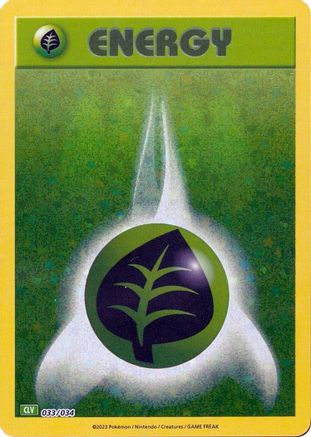 Basic Grass Energy (33) Rare Holofoil