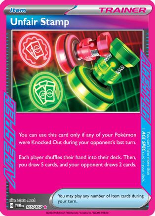 Unfair Stamp (165) ACE SPEC Rare Holofoil