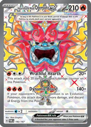 Hearthflame Mask Ogerpon ex (192) Ultra Rare Holofoil