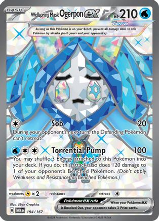 Wellspring Mask Ogerpon ex (194) Ultra Rare Holofoil