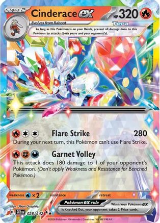 Cinderace ex (28) Double Rare Holofoil