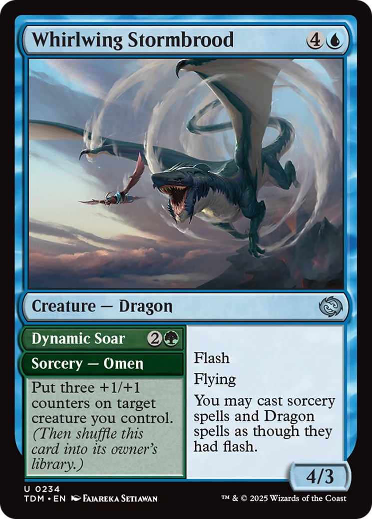 Whirlwing Stormbrood // Dynamic Soar (TDM-234) Foil