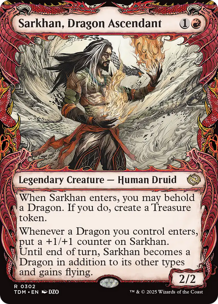 Sarkhan, Dragon Ascendant (TDM-302): (Showcase) Foil