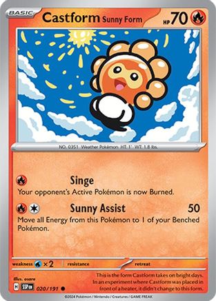 Castform Sunny Form (20) Common Reverse Holofoil