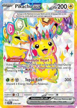 Pikachu ex (219) Ultra Rare Holofoil