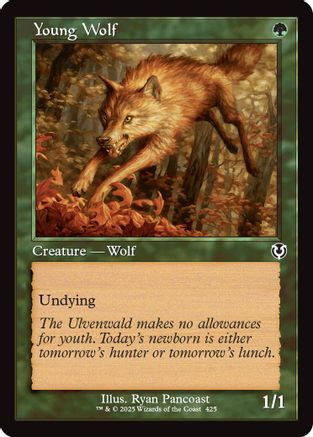 Young Wolf (Retro Frame) (INR-425) Foil