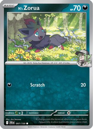 N's Zorua (97) Common Reverse Holofoil