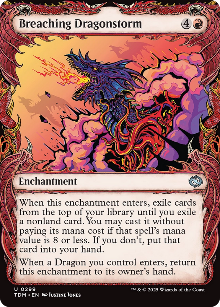Breaching Dragonstorm (TDM-299): (Showcase, enchantment) Foil