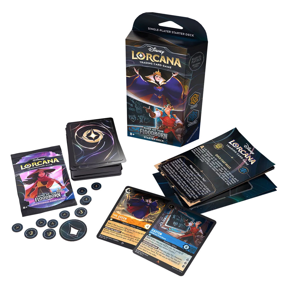 Disney Lorcana: Rise of the Floodborn Starter Deck [Amber & Sapphire]