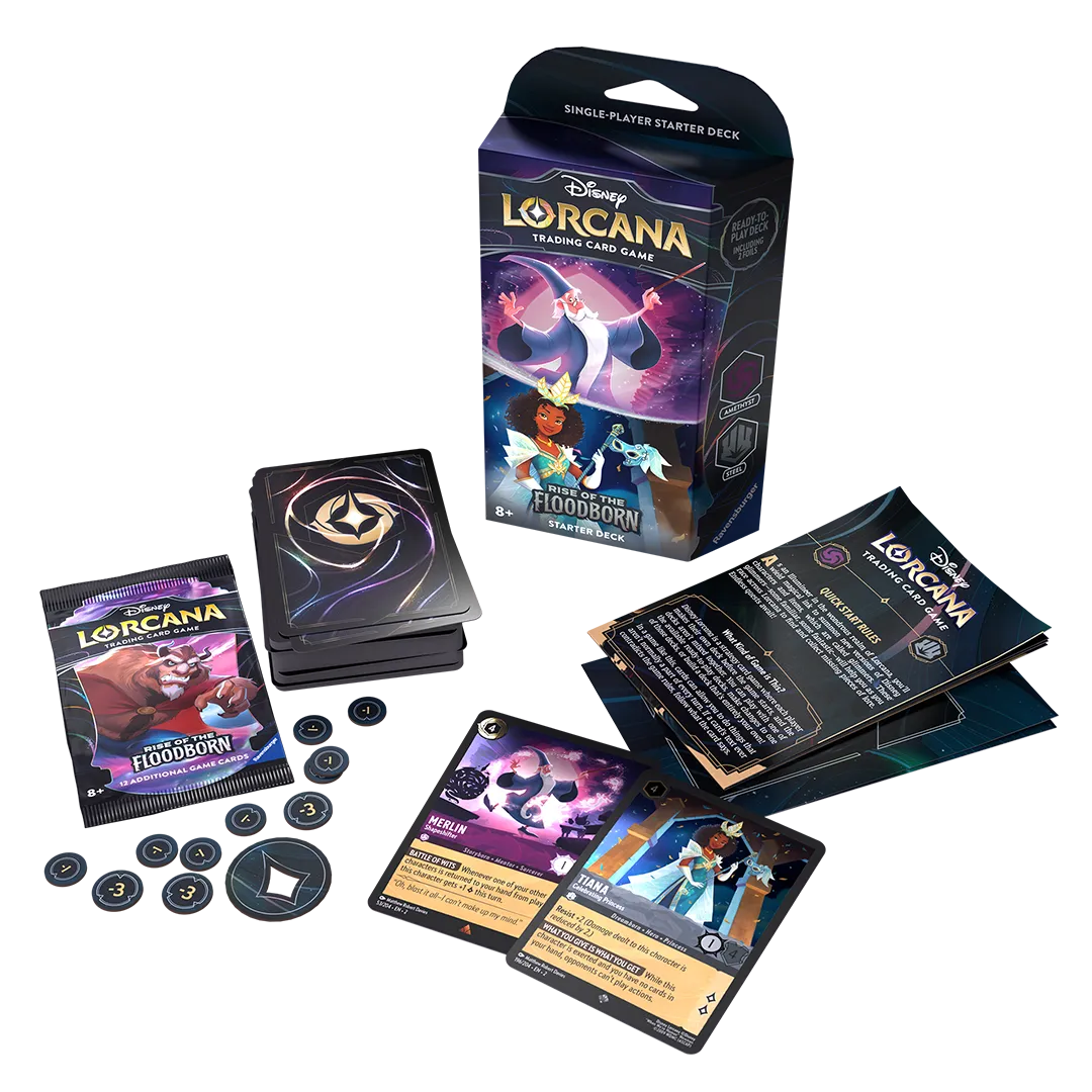 Disney Lorcana: Rise of the Floodborn Starter Deck [Amethyst & Steel]