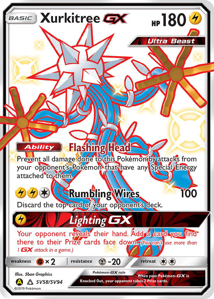 Xurkitree-GX (SV58/094) Rare Shiny GX  Holofoil