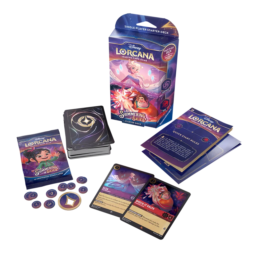 Disney Lorcana: Shimmering Skies Starter Deck [Amethyst & Ruby]