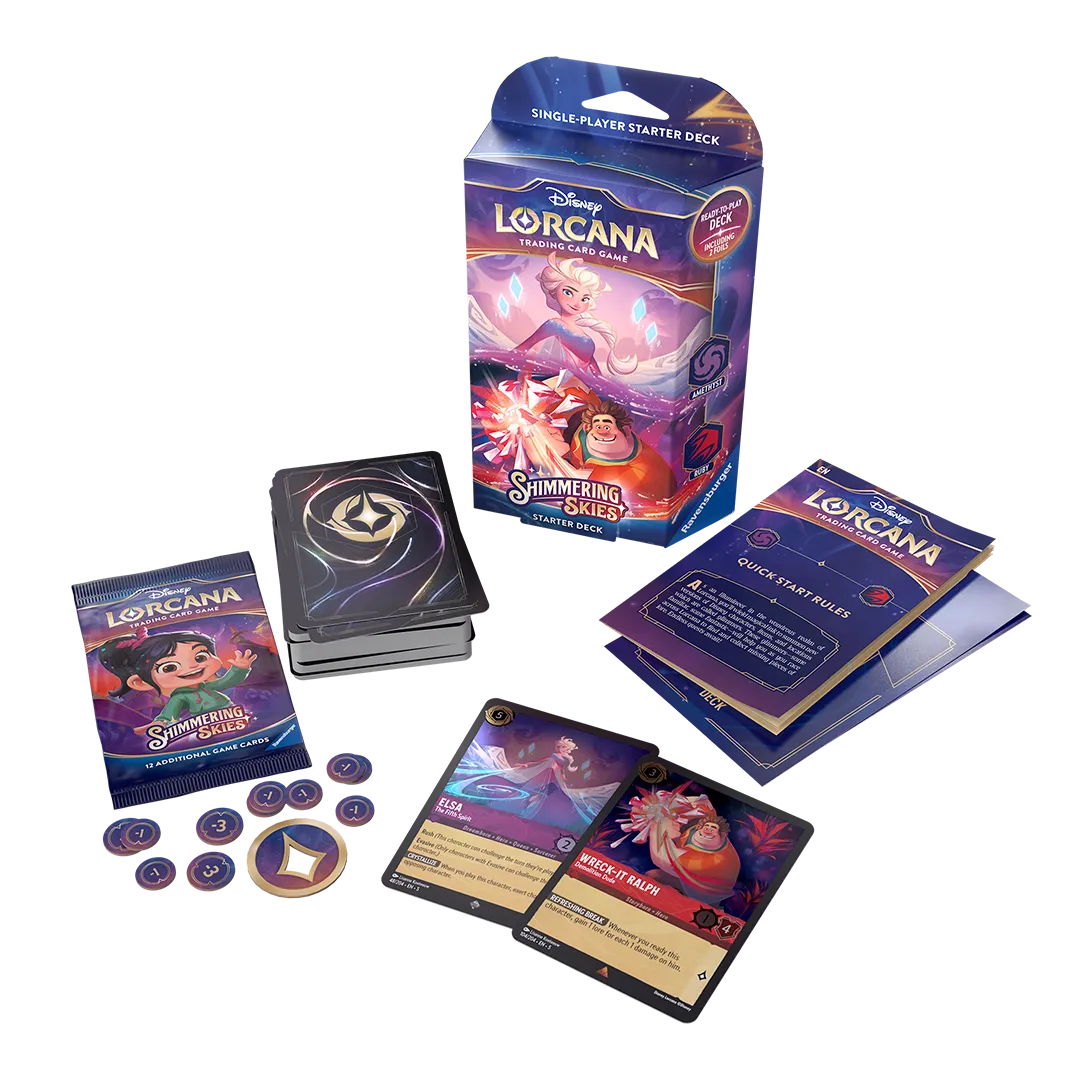 Disney Lorcana: Shimmering Skies Starter Deck [Amethyst & Ruby]