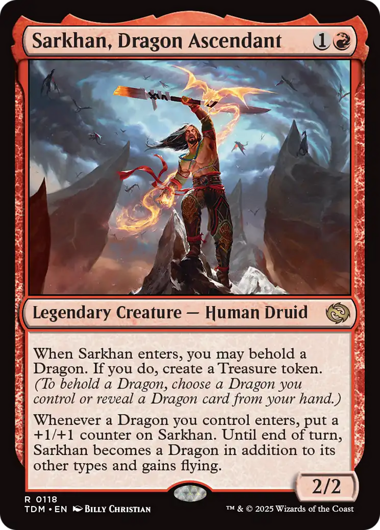Sarkhan, Dragon Ascendant (TDM-118) Foil