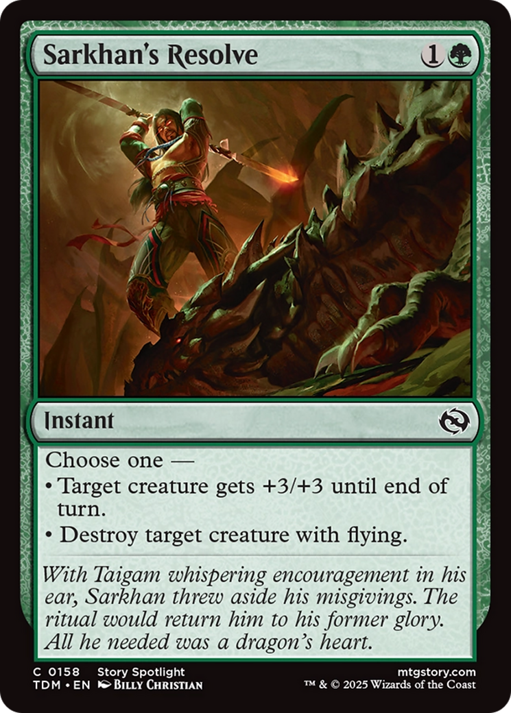 Sarkhan's Resolve (TDM-158) Foil