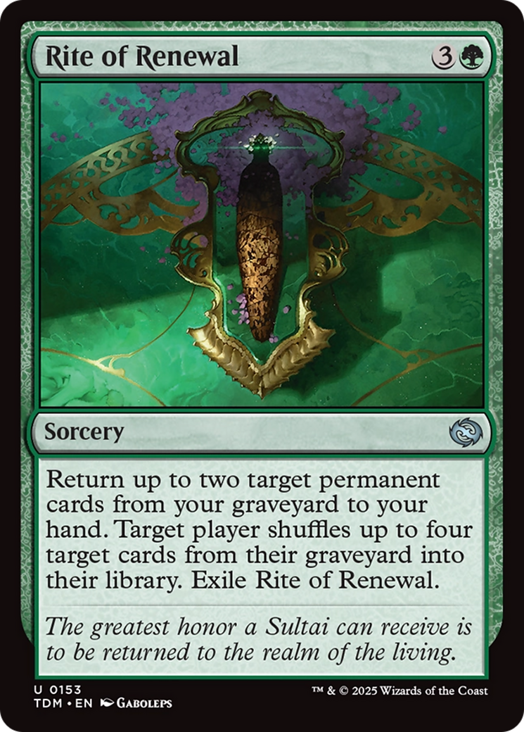 Rite of Renewal (TDM-153) Foil